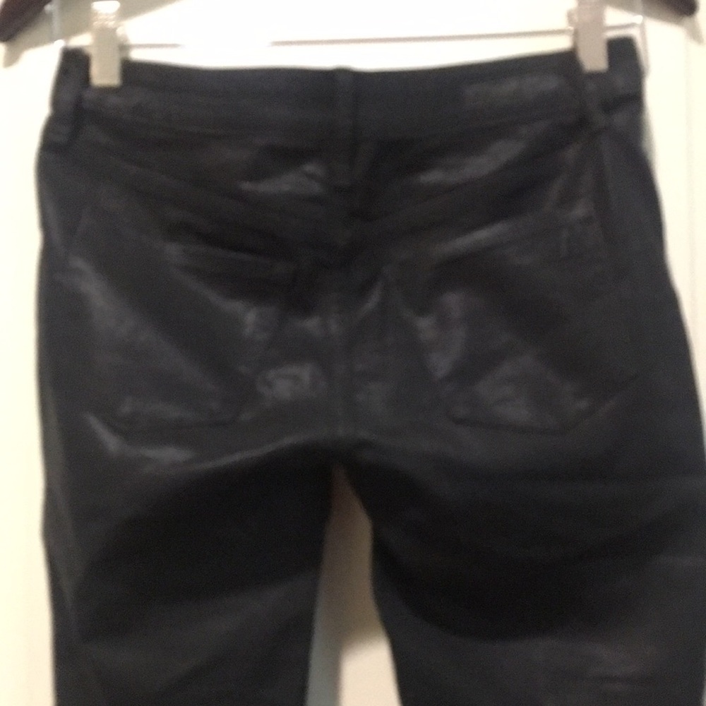 Articles of Society waxy Faux leather look distress Skinny Raw Hem Pants size 24